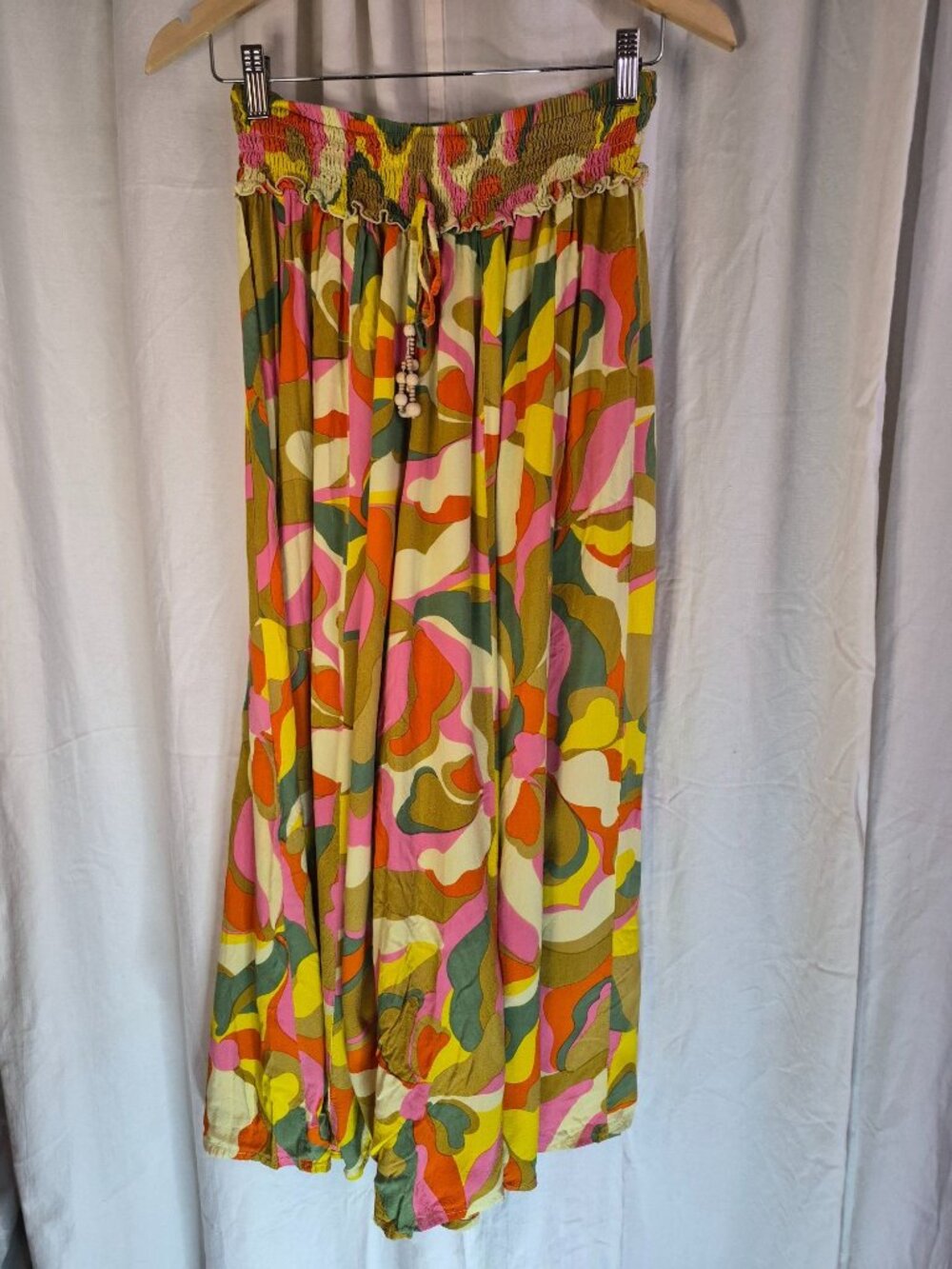 True Destinations Large Wide Leg Crop Beach Boho Travel Cruise Lounge Pullon Pan